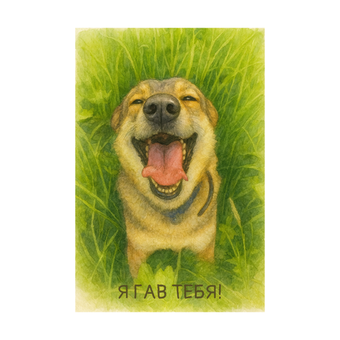 Открытка «Я гав тебя!» (150 ₽)