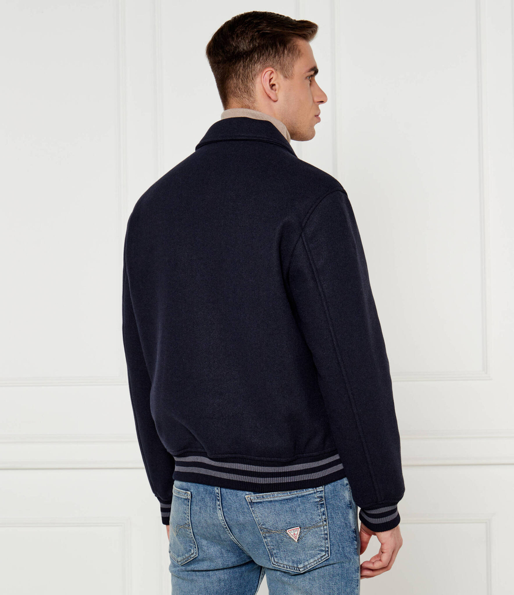 Куртка бомбер MELTON GUESS - темно-синий(M4BL29 WGJ72)