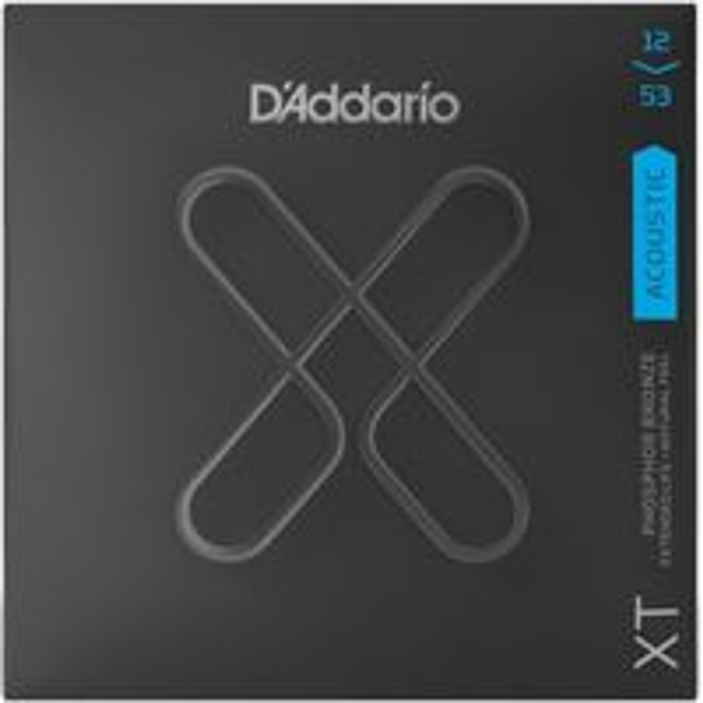 D`Addario XTAPB1253 Струны для акустической гитары, фосфорная бронза, защитное напыление, Light 12-53, серия XT.