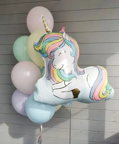 Сет шаров «Единорог на облаках»
