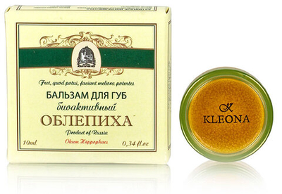 Бальзам для губ Kleona биоактивный "Облепиха" 10 мл