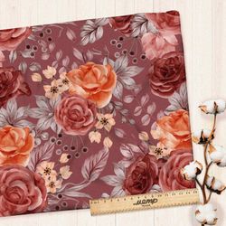 Ткань оксфорд 600 однотонные розы