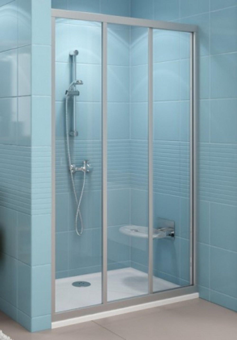 Душевая дверь Ravak Supernova ASDP3-120 белая+грейп 00VG0102ZG