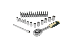 Набор торцевых головок и бит RF-027-5MSA: 1/4" DR 6-гранных 27пр. (пластик. держатель) ROCKFORCE