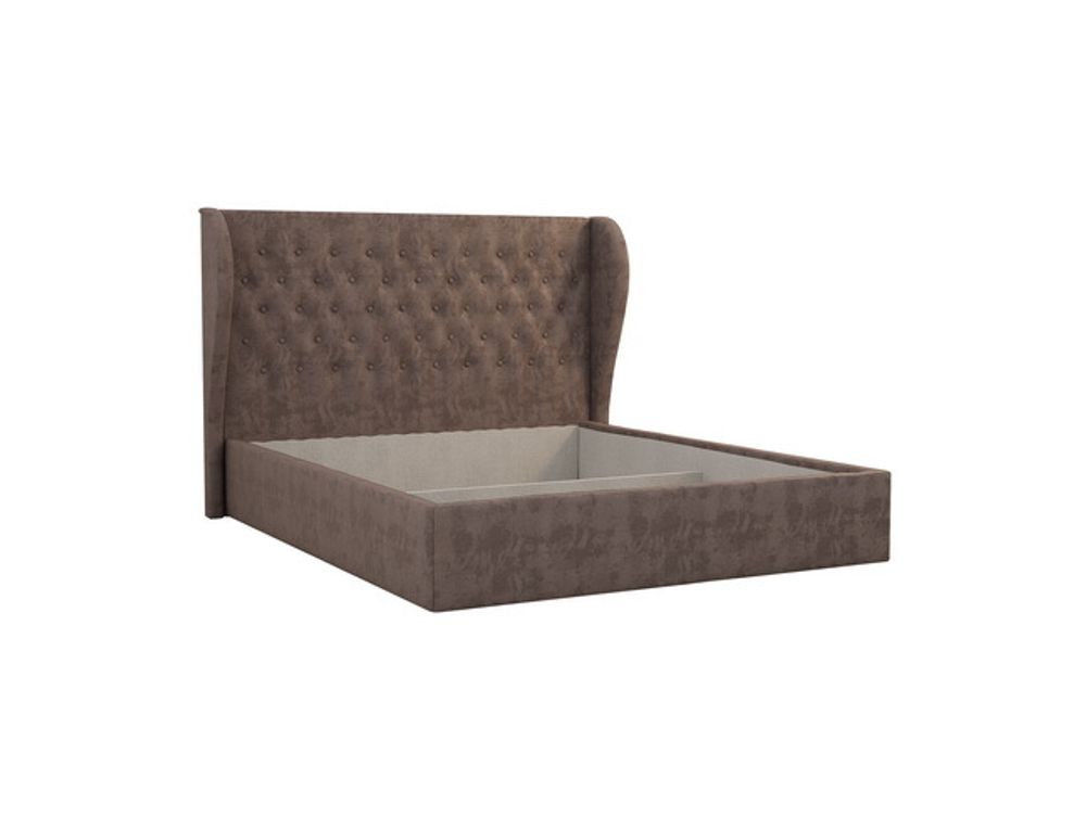 Кровать "Жасмин" с ортопедическим основанием (какао), велюр, Мебельсон, г. Ижевск
