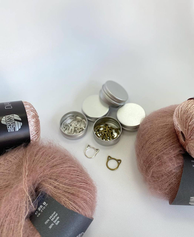 Маркеры для вязания Кошечка Серебро (10 шт)