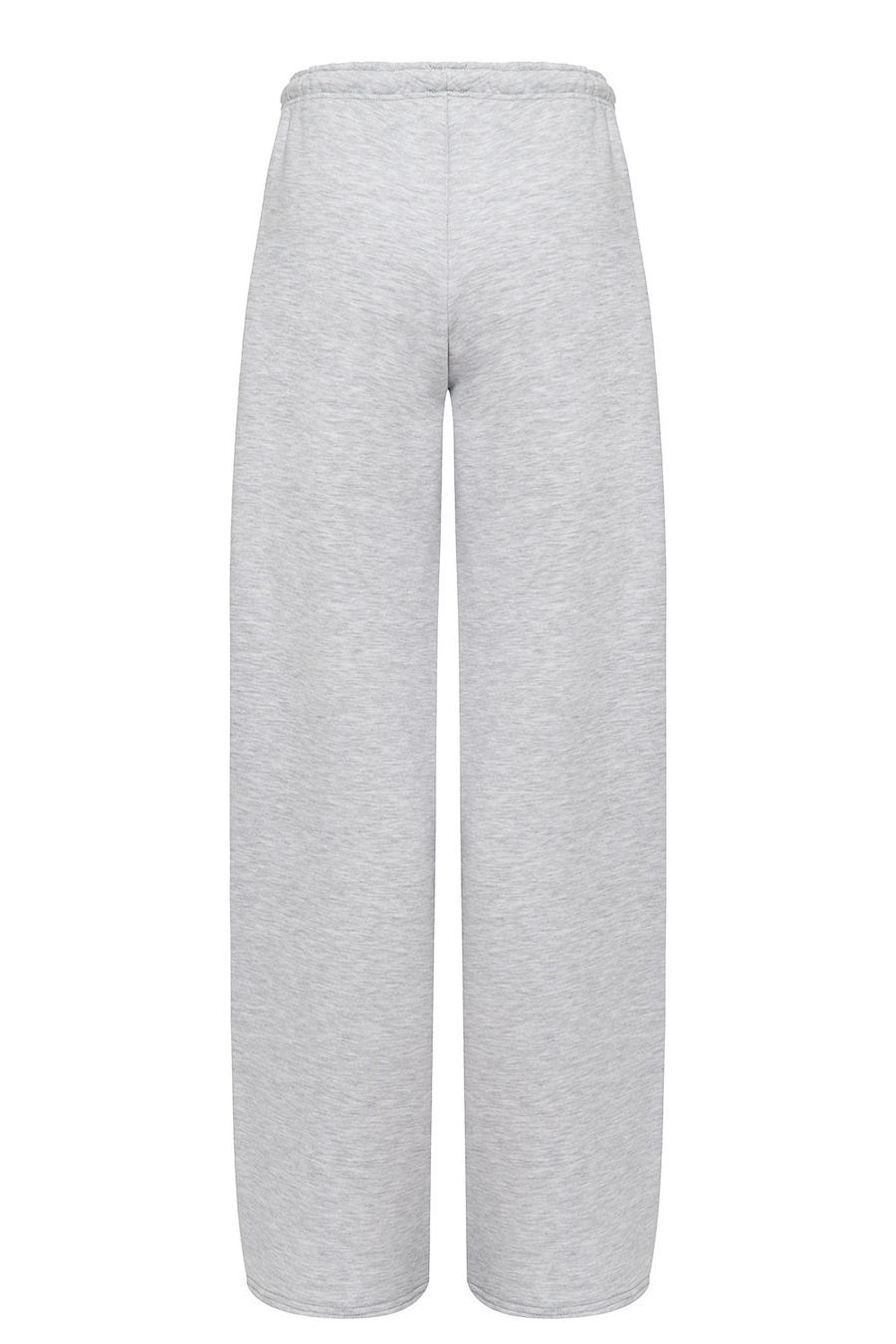 Штаны с рельефными швами Светло-серый меланж