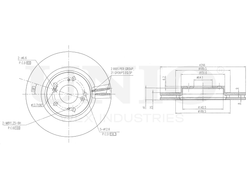 Диск тормозной передний UNIO BRD-20537