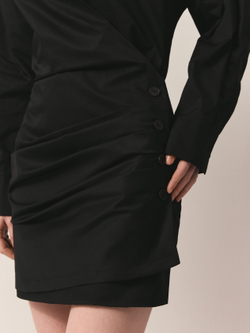 Платье-рубашка со складками