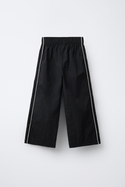 ZARA БРЮКИ-ДЖОГГЕРЫ ИЗ ВЫСОКОТЕХНОЛОГИЧНОЙ ТКАНИ С БАНТАМИ, ЧЕРНЫЙ