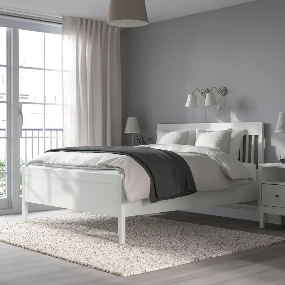 Каркас кровати - IKEA IDANÄS/IDANAS/LURÖY/LUROY, 200х140 см, белый, ИДАНЭС/ЛУРОЙ ИКЕА
