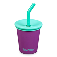 Детский стакан одностенный Klean Kanteen Kid Cup Straw Lid 10oz (296 мл) Sparkling Grape с трубочкой