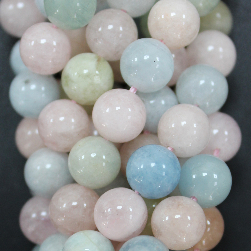 Берилл Морганит А бусины 8мм