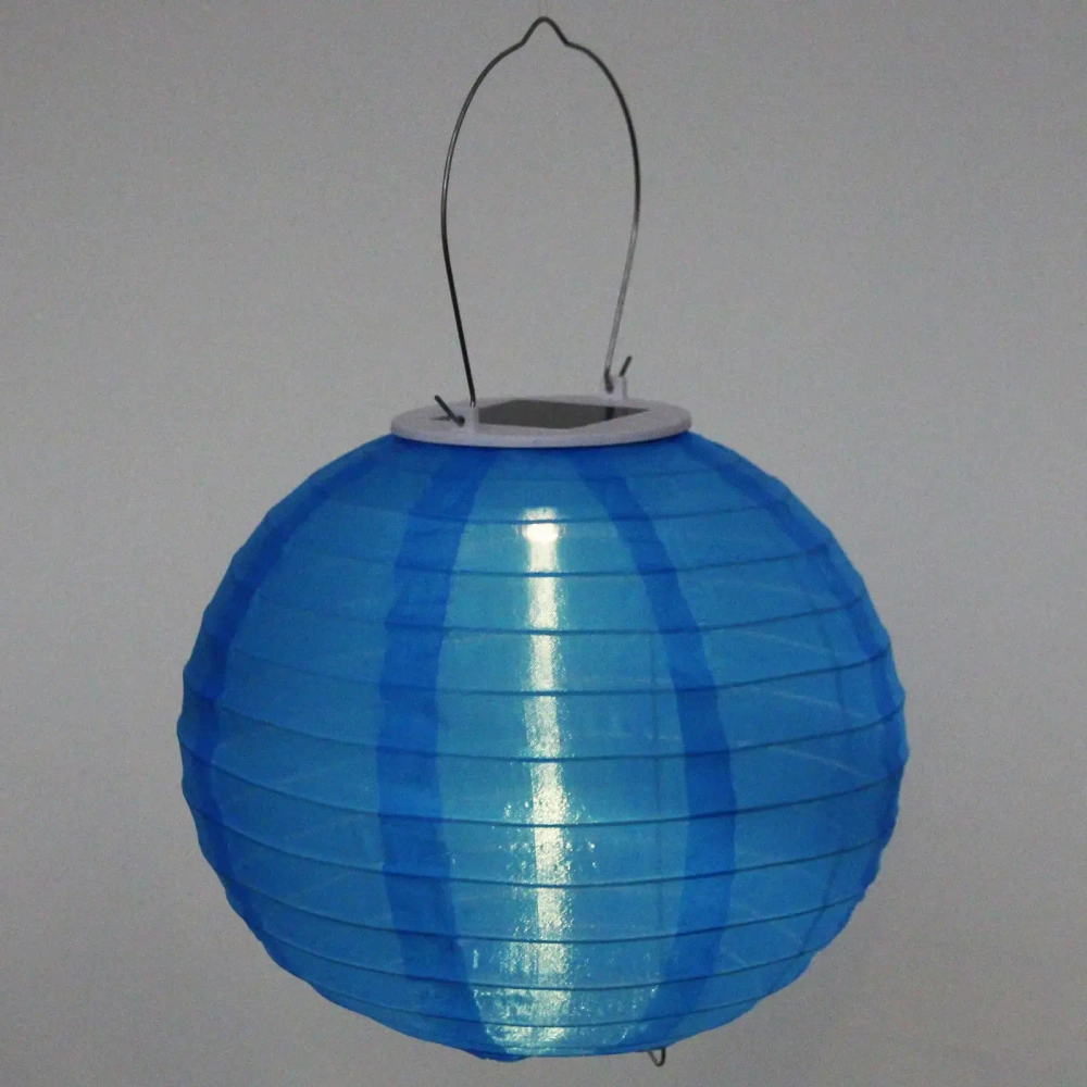 Светильник дачный на солн. батарее «Фонарик» 20 см, 1 лампа LED, с подвесом, Голубой
