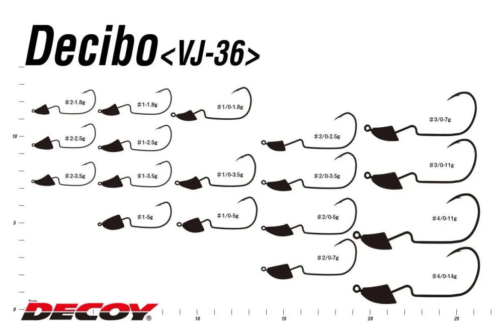 Крючок Decoy Violence Jig Heads V-36 Decibo