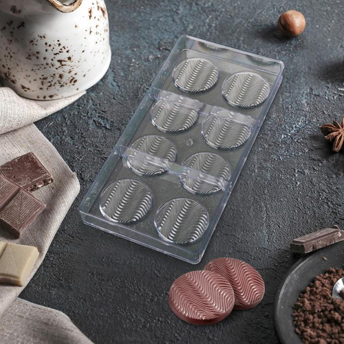 Форма для медиантов 8 ячеек, 5,5 см\яч., прочный пластик