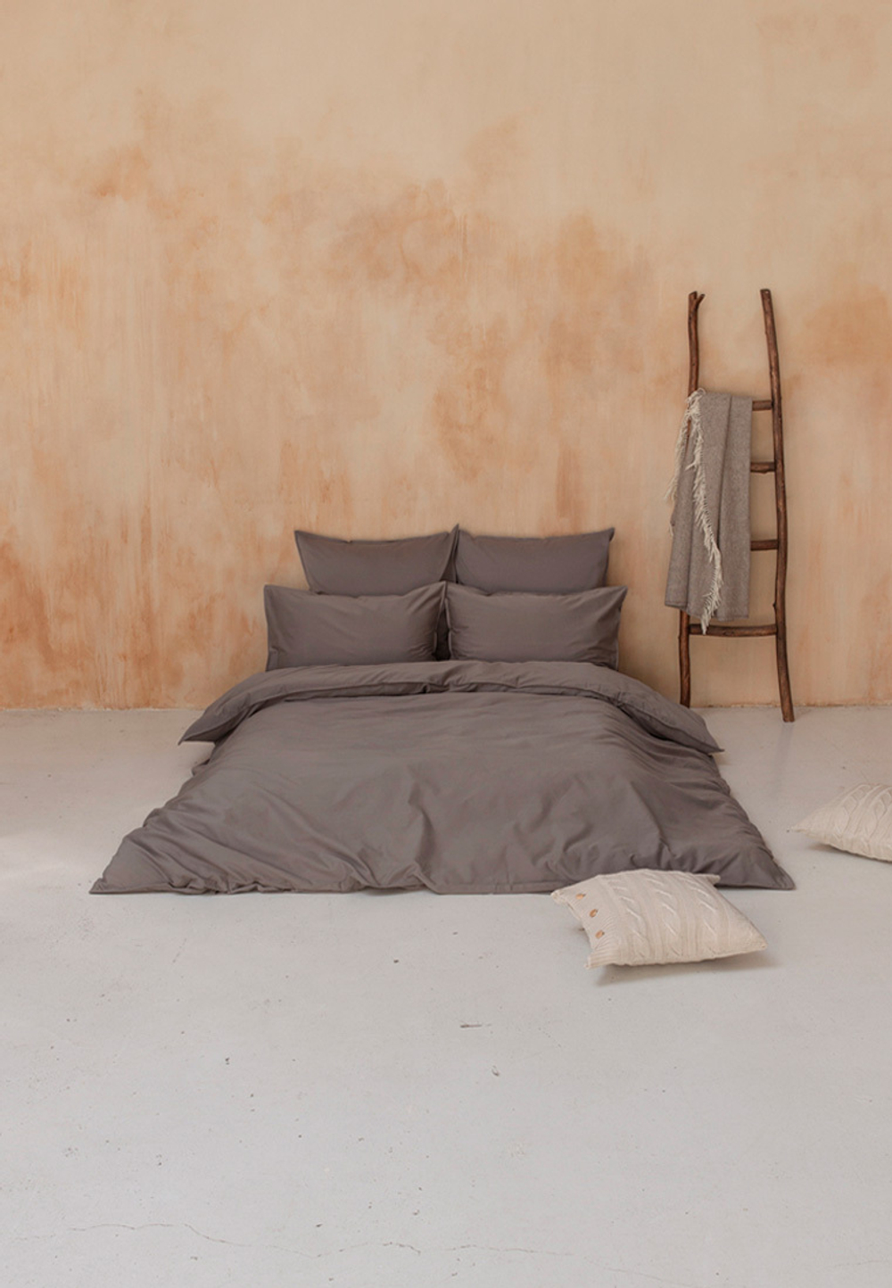 Постельное белье 1.5 спальное Luxberrt Soft Silk Sateen умбра