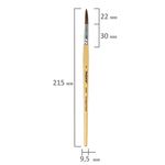 Кисть ПИФАГОР, из ворса пони, круглая, № 7, 200836