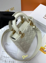 Женская сумка Lady Dior My ABC квадратная белого цвета