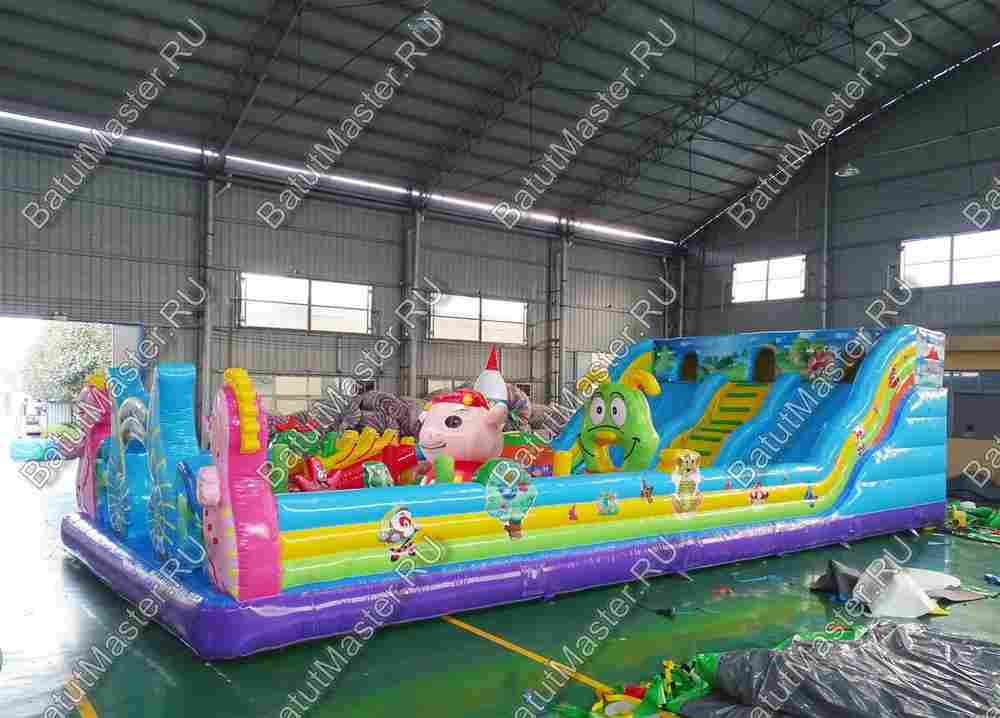 Коммерческий надувной батут "Сказочный мир" 15*7*4 м