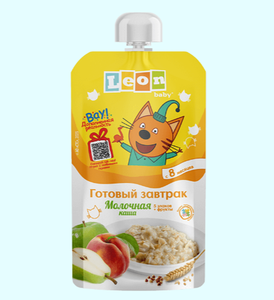 КАША LEON BABY 5 ЗЛАКОВ ФРУКТЫ 115ГР