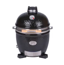 Керамический угольный гриль Monolith Junior Pro 2.0 Black, 33 см, чёрный
