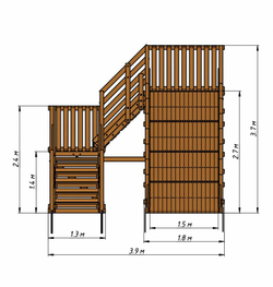 Зимняя горка SWAN 3 (скат 9.4 м)