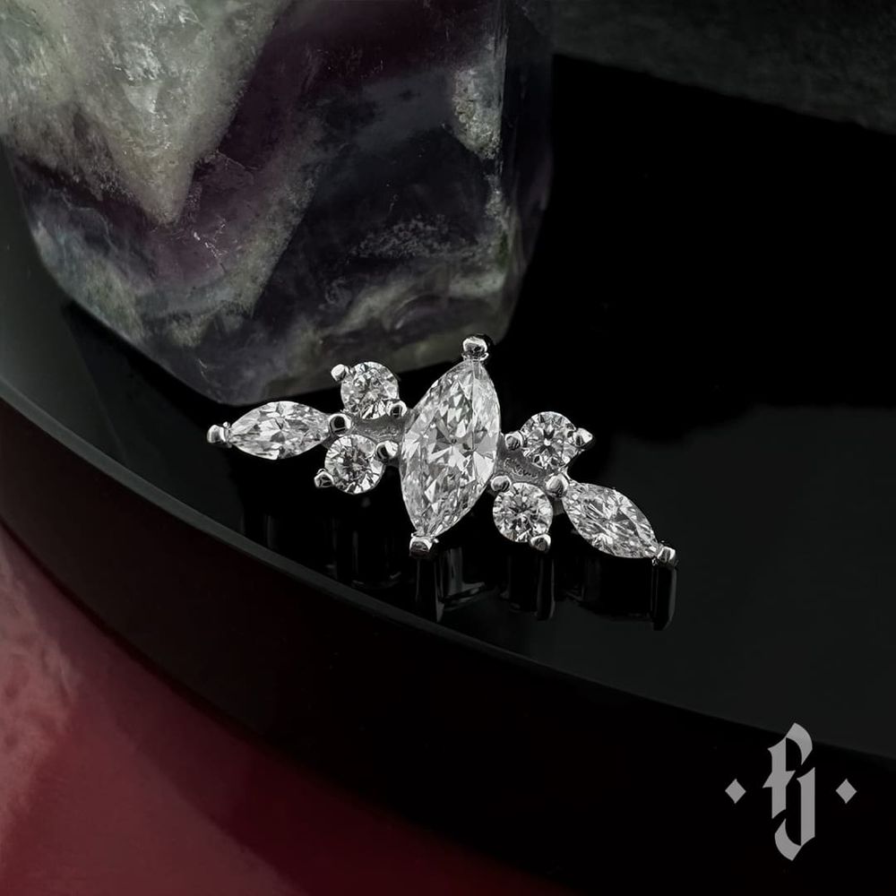 Кластер &quot;Empyreal&quot; - Белое золото - White CZ