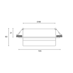 Встраиваемый светильник Hesby Lighting Nimbus HSBL_0130