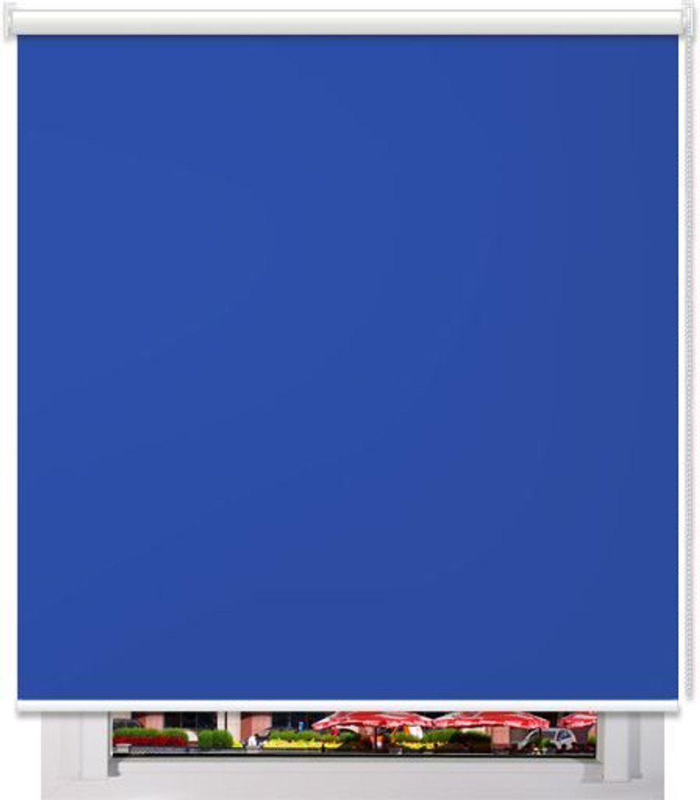 Рулонные шторы "Альфа цвет тёмно синий"