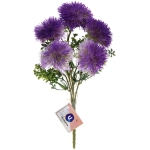 Искусственные цветы «Волшебство лета» 32см Одуванчики 5 цветков сиреневые
