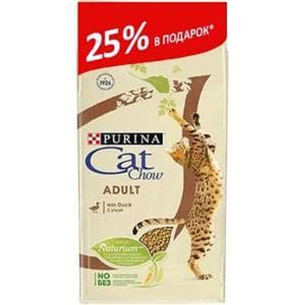 CAT CHOW 400г ADULT корм для кошек с Уткой (100г БЕСПЛАТНО)
