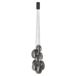 5038/8 MODERN ODL24 000 черный/дымчатый/металл/стекло Люстра G9 8*40W MUSSELS