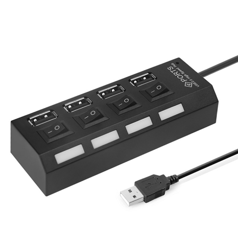 Картридер USB - Xaб Smartbuy SBHA-7204 4 порта