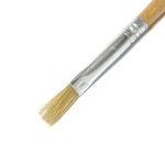 Кисть щетина, Alingar, плоская, №5, деревянная ручка, 12шт/уп, европодвес