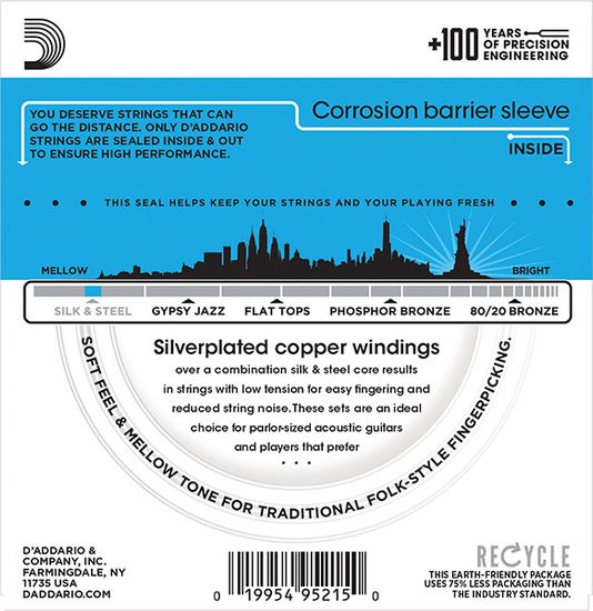 Струны для 12 струнной акустической гитары D'ADDARIO EJ35