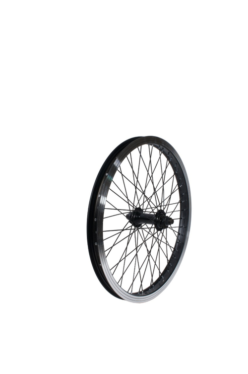 Колесо переднее 20" TRIX BMX алюминий двойной обод черный, 48 отв., ось 14мм, гайка промподш. черный, спица черный