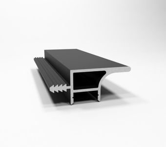 Ручка в верхнюю базу под светодиодную ленту L=4050 Черный анодированный