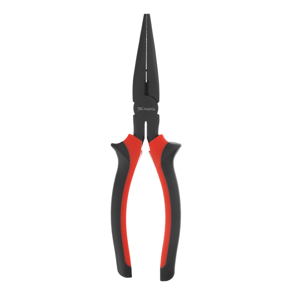 Длинногубцы прямые Black Nickel, 200 мм, двухкомпонентные рукоятки Matrix