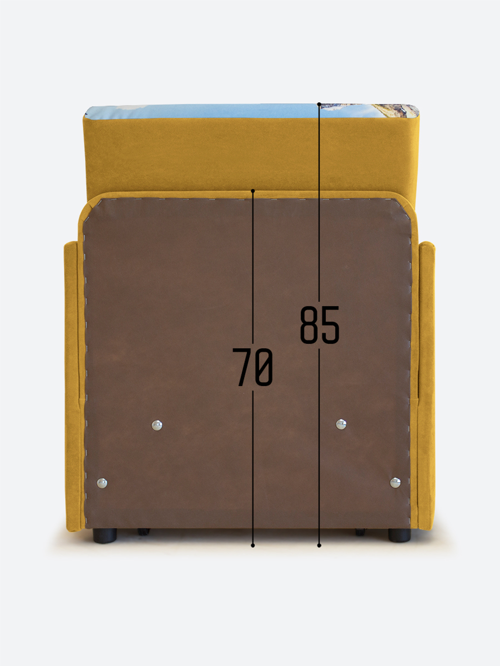 Кресло-кровать "Миник" с подлокотниками, купон Пейзаж