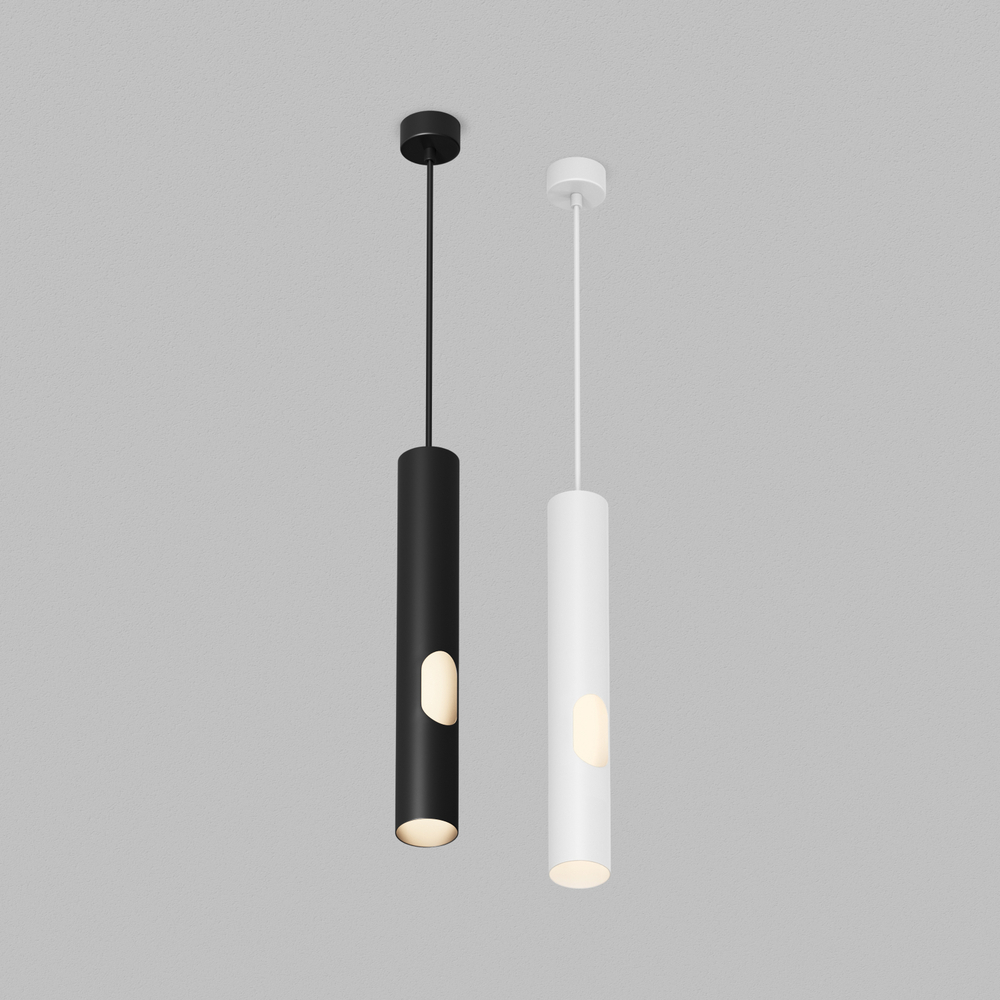 DK4045-BK Подвесной светильник, с декоративным вырезом, IP 20, до 15 Вт, LED, GU10, черный, алюминий