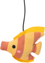 Игрушка удочка-дразнилка "Рыбка", пластик/плюш, 46 см, Trixie