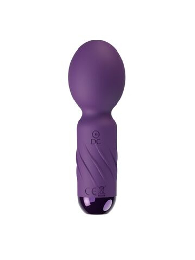 Фиолетовый мини-wand вибратор для стимуляции эрогенных зон (Цвет: фиолетовый)