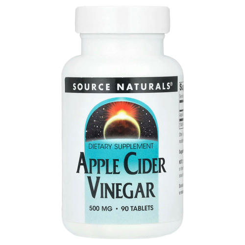Source Naturals, Яблочный уксус, 500 мг, 90 таблеток