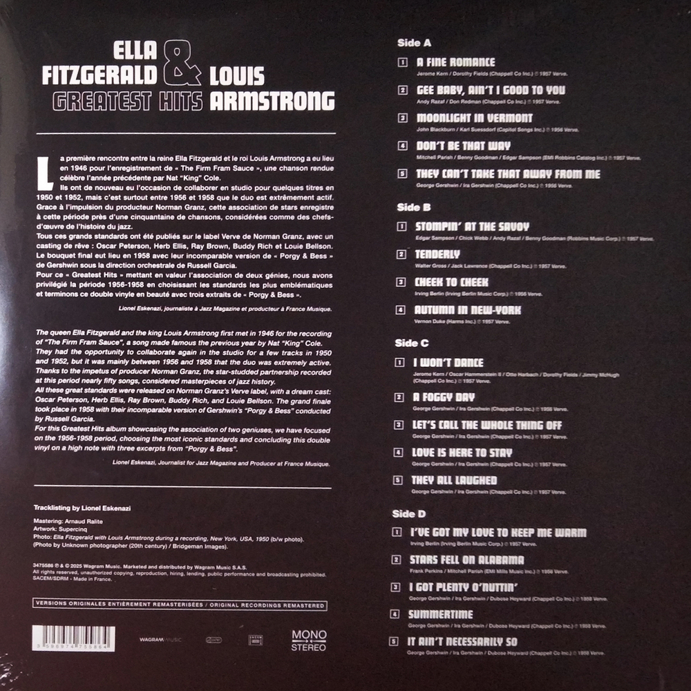 Ella Fitzgerald & Louis Armstrong / Greatest Hits (2LP)