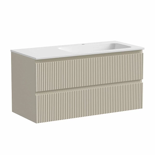 Тумба с раковиной Sancos SNOB R SNR100RCE Beige Soft правая/бежевая матовая