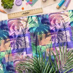 Ткань поплин пальмы под квадратными фильтрами