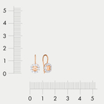 Серьги детские с фианитами из розового золота 585 пробы (арт. 1204960)