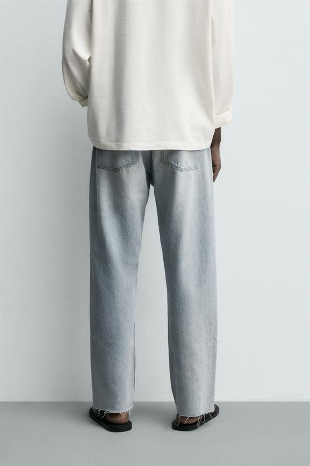 ZARA ДЖИНСЫ STRAIGHT FIT, ГОЛУБОЙ