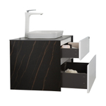 Тумба с раковиной Black&White Universe 80 см U907.800-1 white matt / lauren gold